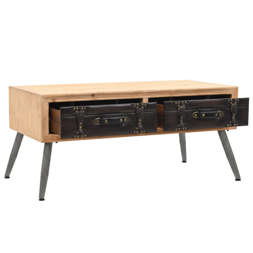 Salontafel 115x55x50 cm massief vurenhout is nu te koop bij PeponiXL, paradijselijk wonen!