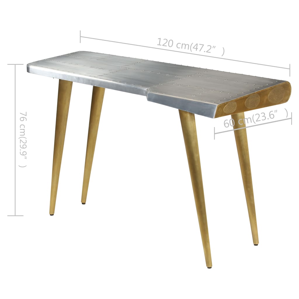 Schrijftafel Aviator vintage luchtvaartstijl 120x60x76 cm is nu te koop bij PeponiXL, paradijselijk wonen!