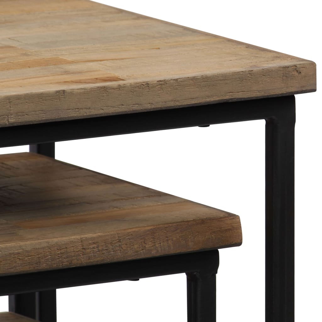 Plantentafelset gerecycled teakhout 3-delig is nu te koop bij PeponiXL, paradijselijk wonen!