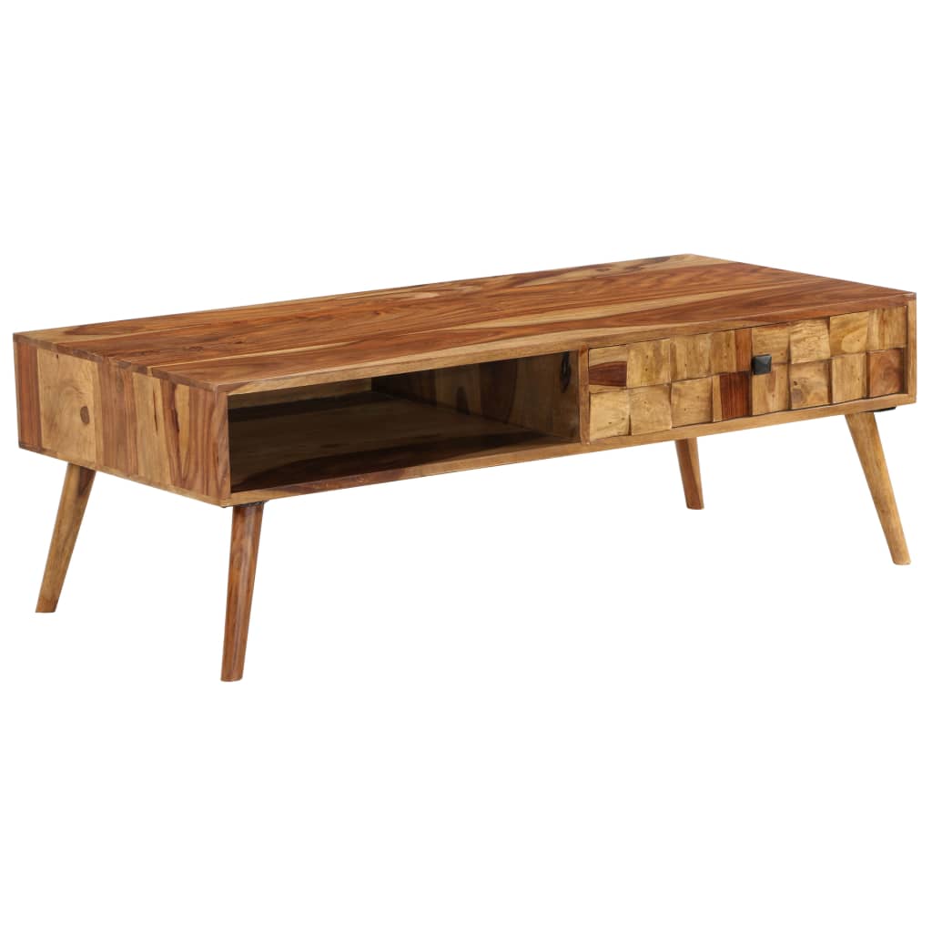 Salontafel 110x50x37 cm acaciahout met honing afwerking is nu te koop bij PeponiXL, paradijselijk wonen!