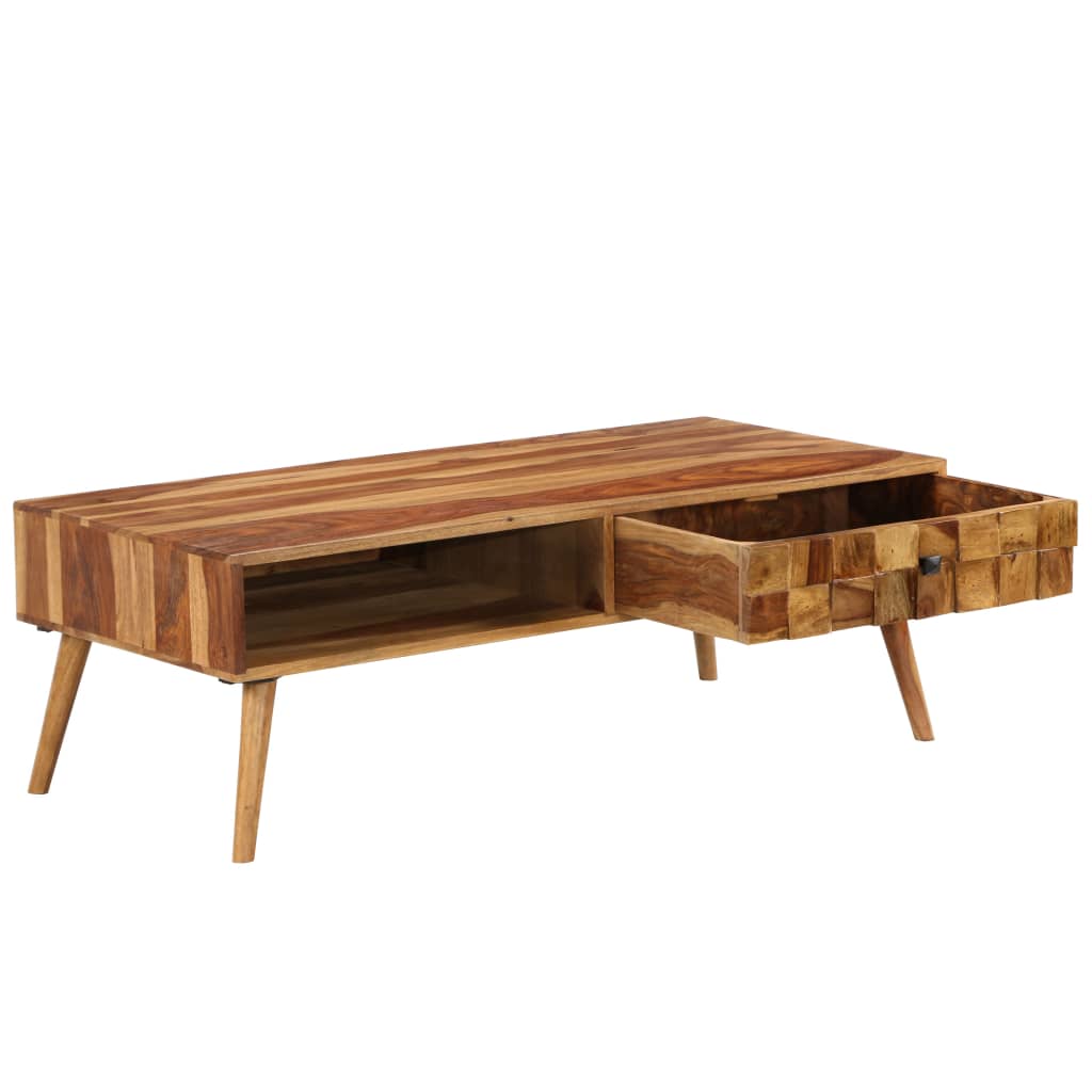 Salontafel 110x50x37 cm acaciahout met honing afwerking is nu te koop bij PeponiXL, paradijselijk wonen!