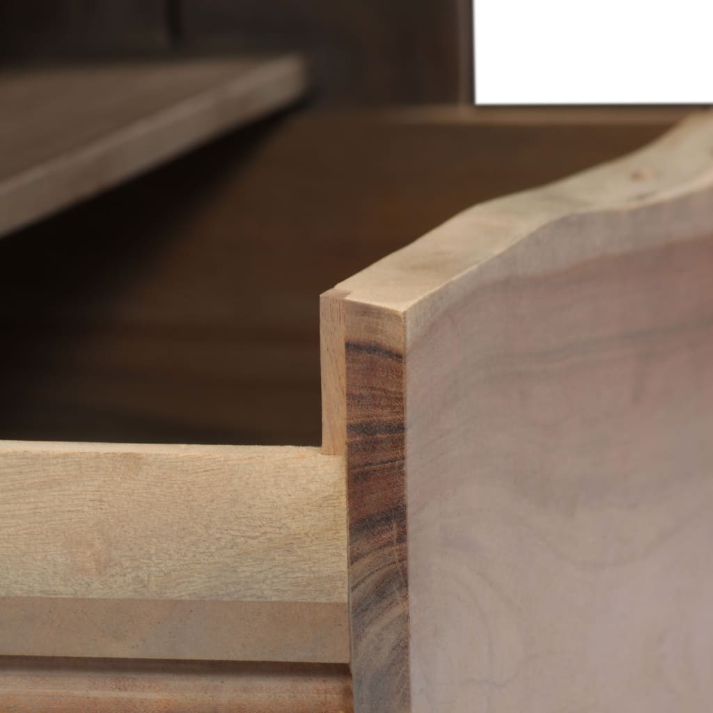 Salontafel met natuurlijke rand 90x50x40 cm acaciahout grijs is nu te koop bij PeponiXL, paradijselijk wonen!