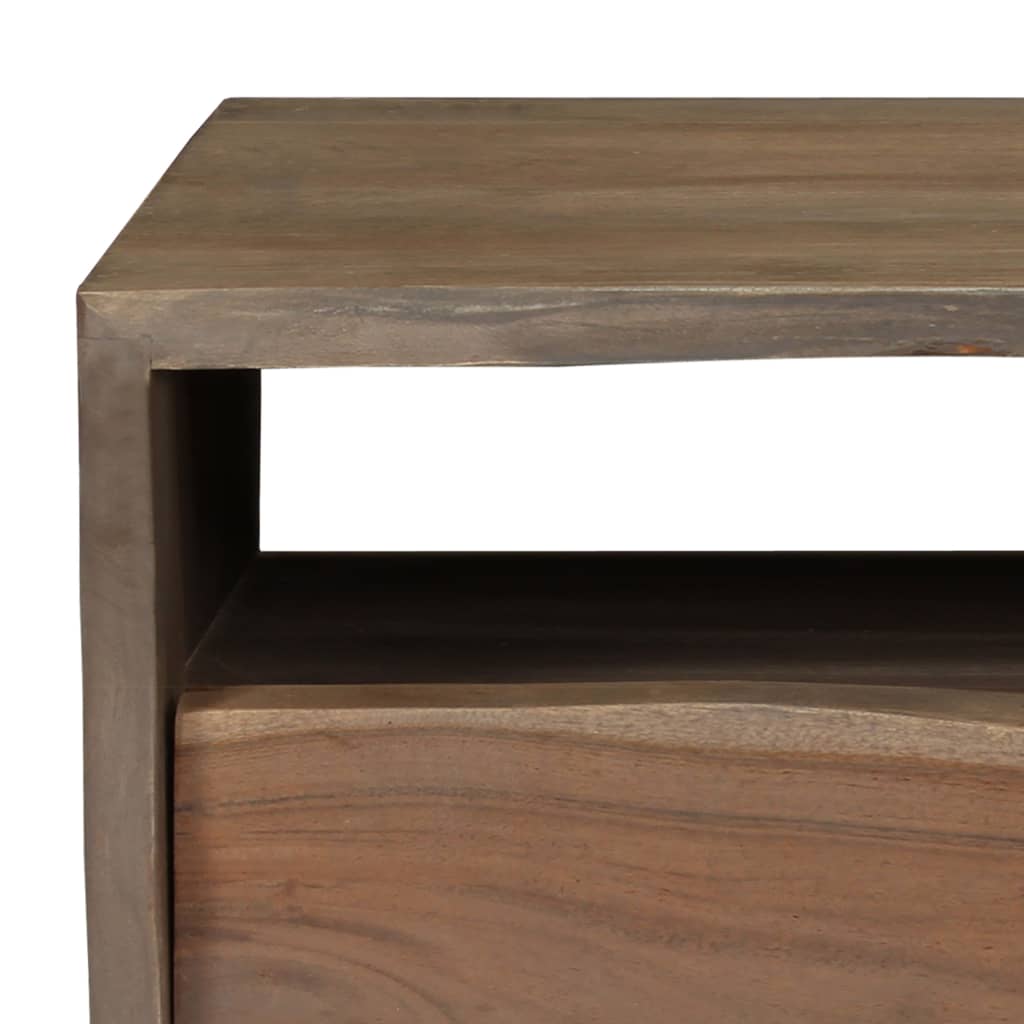 Salontafel met natuurlijke rand 90x50x40 cm acaciahout grijs is nu te koop bij PeponiXL, paradijselijk wonen!