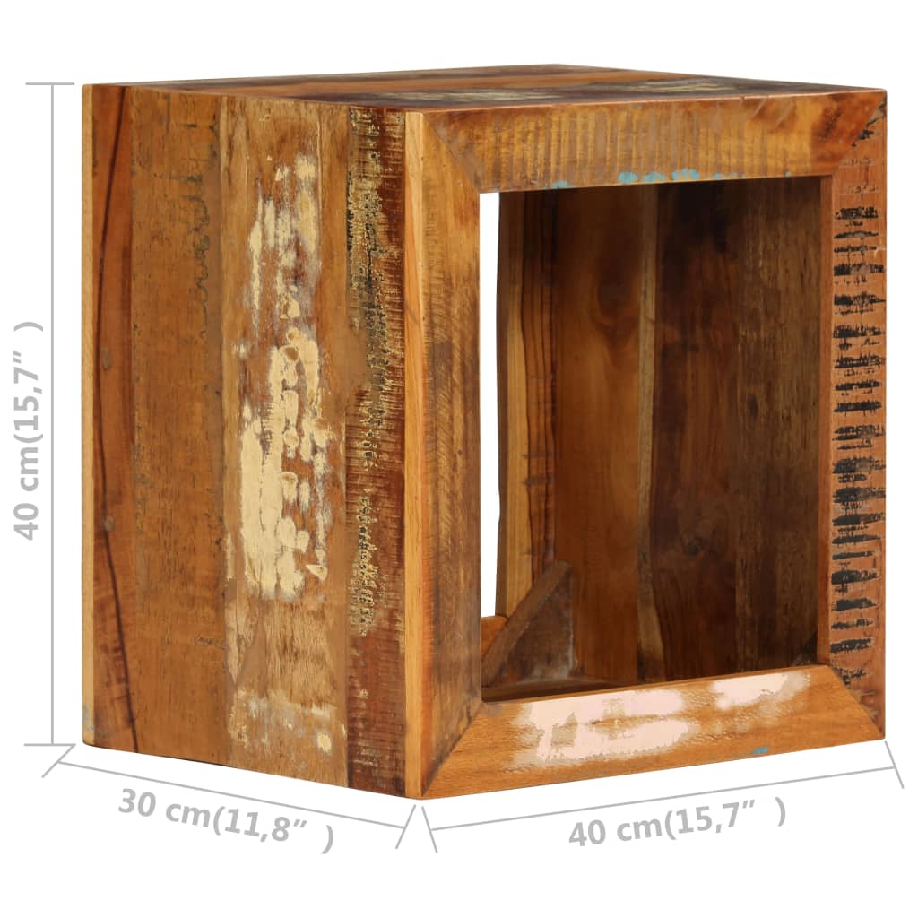 Kruk 40x30x40 cm massief gerecycled hout is nu te koop bij PeponiXL, paradijselijk wonen!