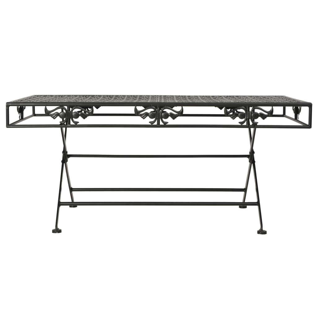Salontafel vintage stijl inklapbaar 100x50x45 cm metaal zwart is nu te koop bij PeponiXL, paradijselijk wonen!