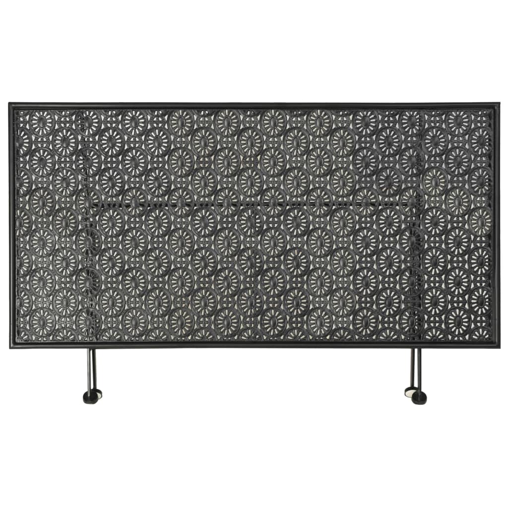 Salontafel vintage stijl inklapbaar 100x50x45 cm metaal zwart is nu te koop bij PeponiXL, paradijselijk wonen!