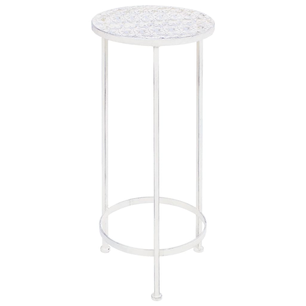 3-delige Plantenstandaardset vintage stijl metaal antiekwit is nu te koop bij PeponiXL, paradijselijk wonen!