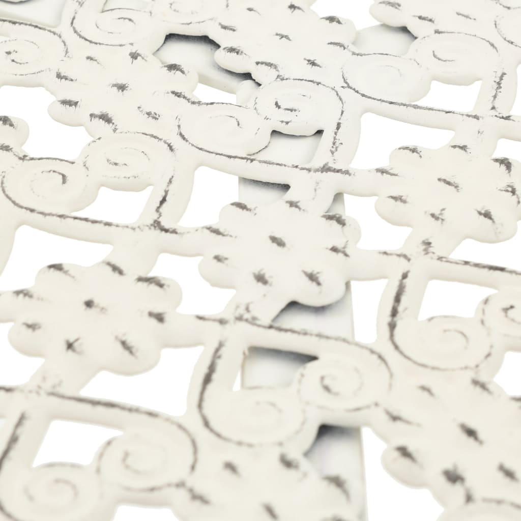 Bistrotafel vintage stijl rond 40x70 cm metaal wit is nu te koop bij PeponiXL, paradijselijk wonen!