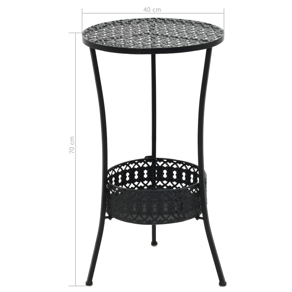 Bistrotafel 40x70 cm metaal zwart is nu te koop bij PeponiXL, paradijselijk wonen!