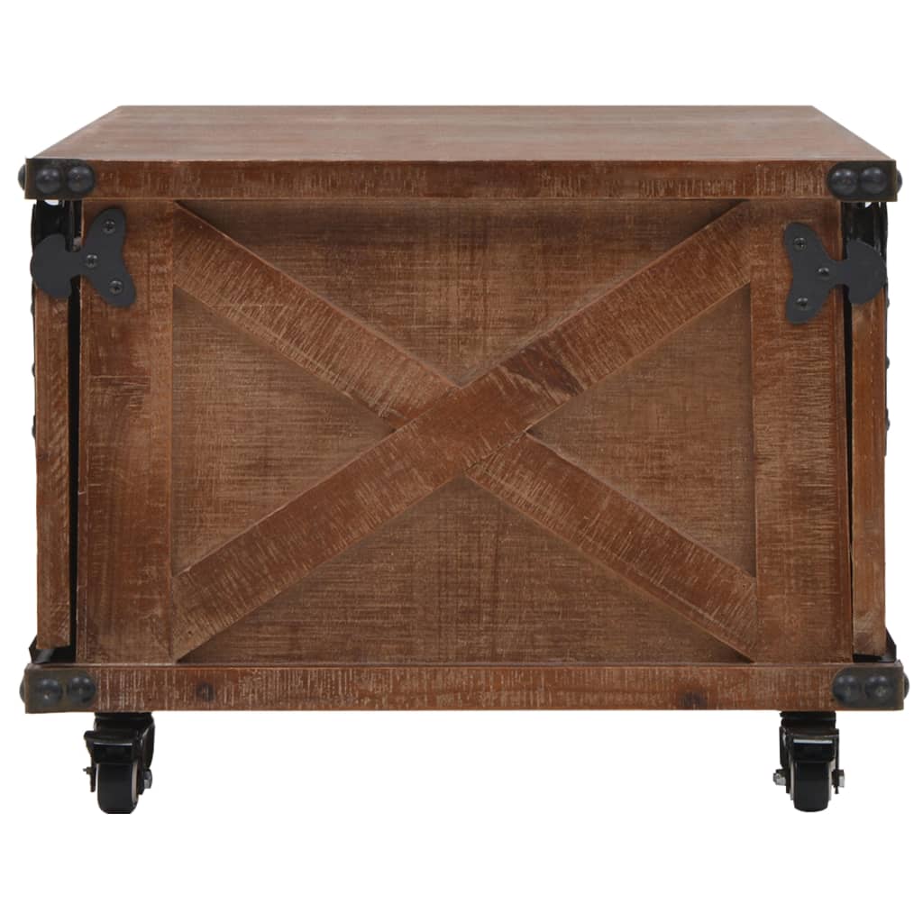 Salontafel 91x51x38 cm massief vurenhout bruin is nu te koop bij PeponiXL, paradijselijk wonen!