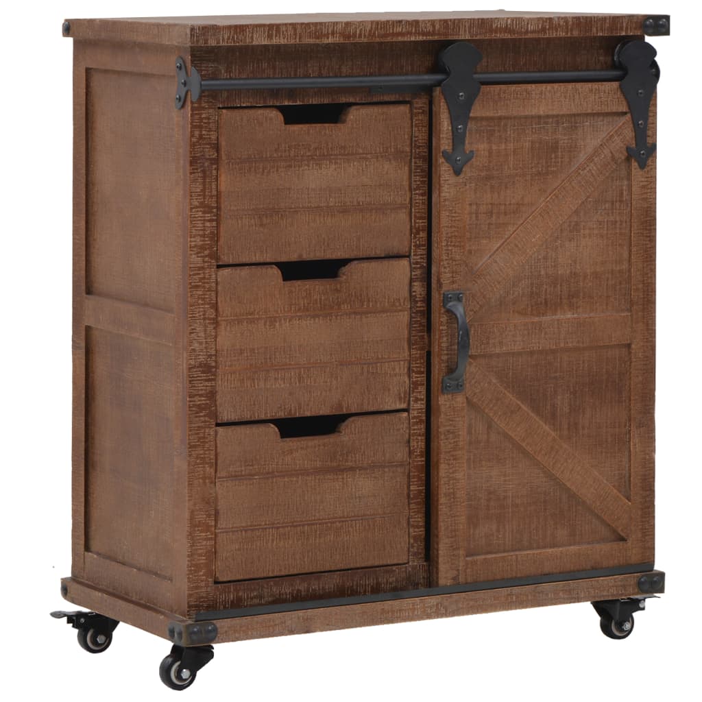 Opbergkast 64x33,5x75 cm massief vurenhout bruin is nu te koop bij PeponiXL, paradijselijk wonen!