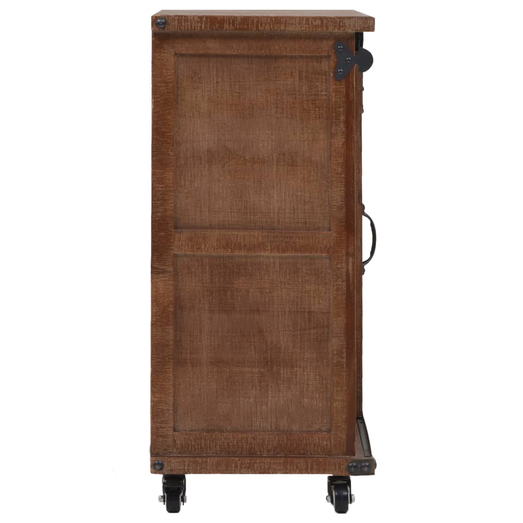Opbergkast 64x33,5x75 cm massief vurenhout bruin is nu te koop bij PeponiXL, paradijselijk wonen!