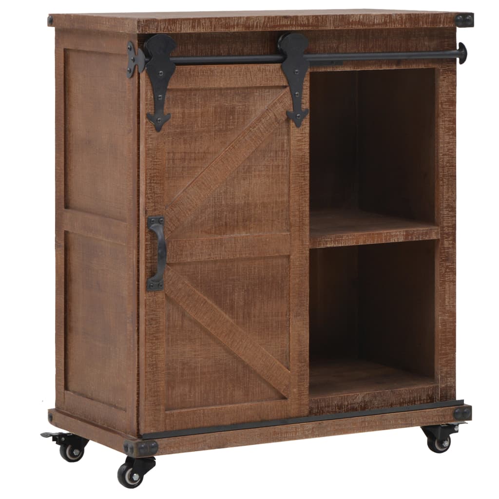 Opbergkast 64x33,5x75 cm massief vurenhout bruin is nu te koop bij PeponiXL, paradijselijk wonen!