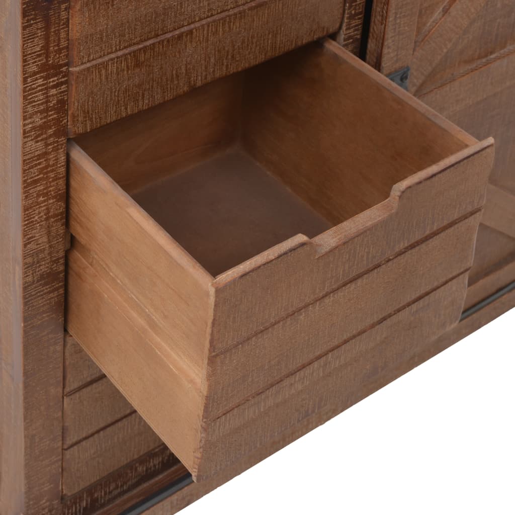 Opbergkast 64x33,5x75 cm massief vurenhout bruin is nu te koop bij PeponiXL, paradijselijk wonen!