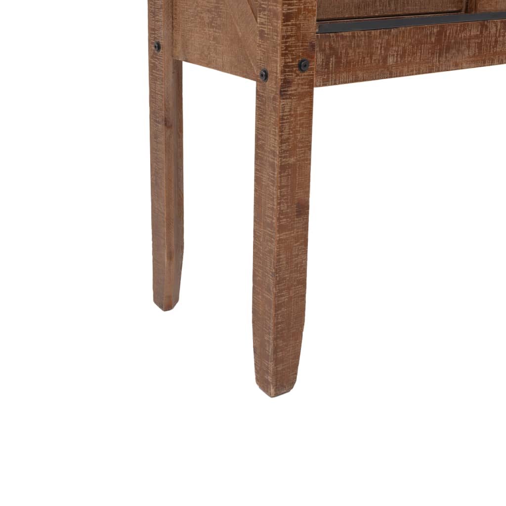 Wandtafel 131x35,5x75 cm massief vurenhout bruin is nu te koop bij PeponiXL, paradijselijk wonen!