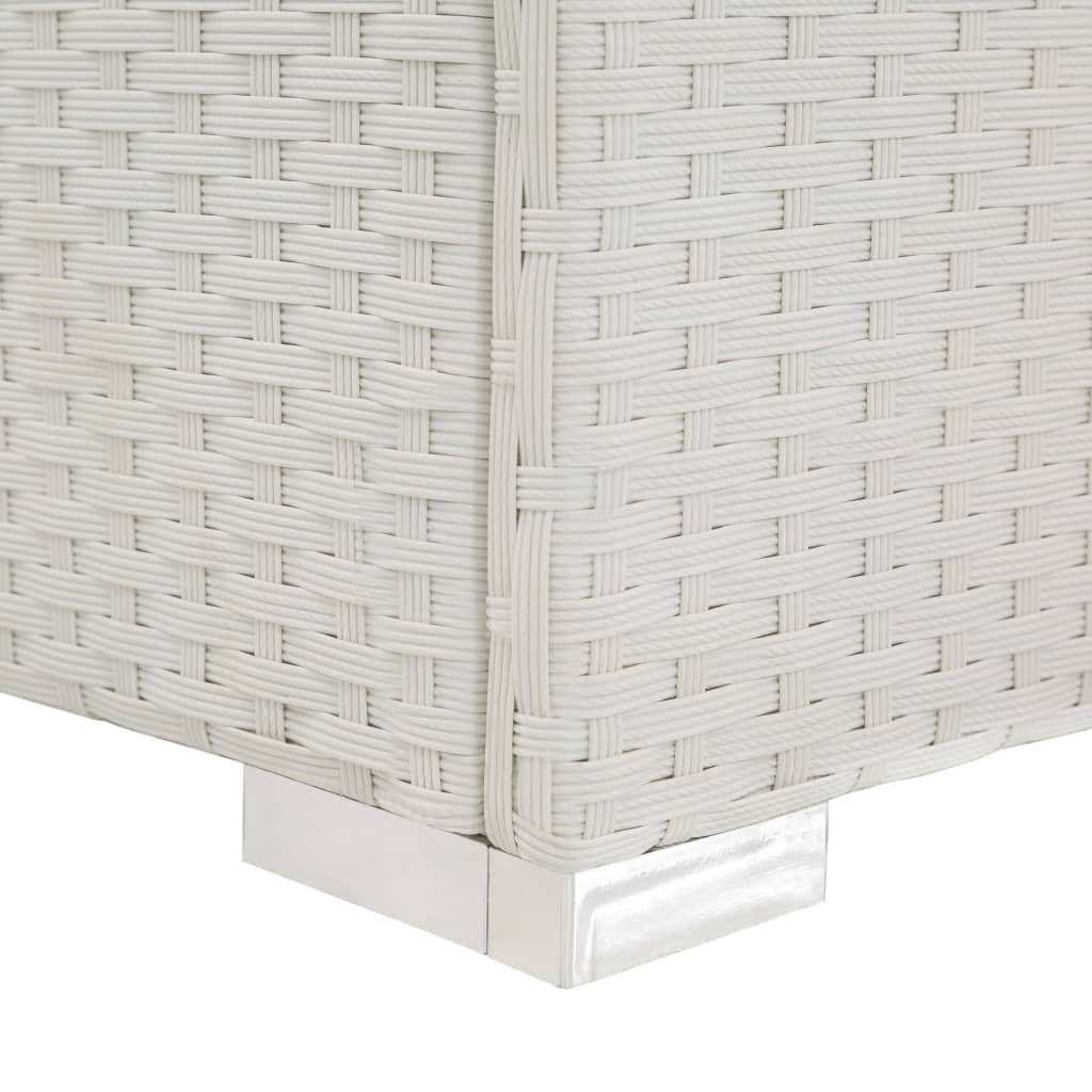 Ligbed met kussen poly rattan wit is nu te koop bij PeponiXL, paradijselijk wonen!