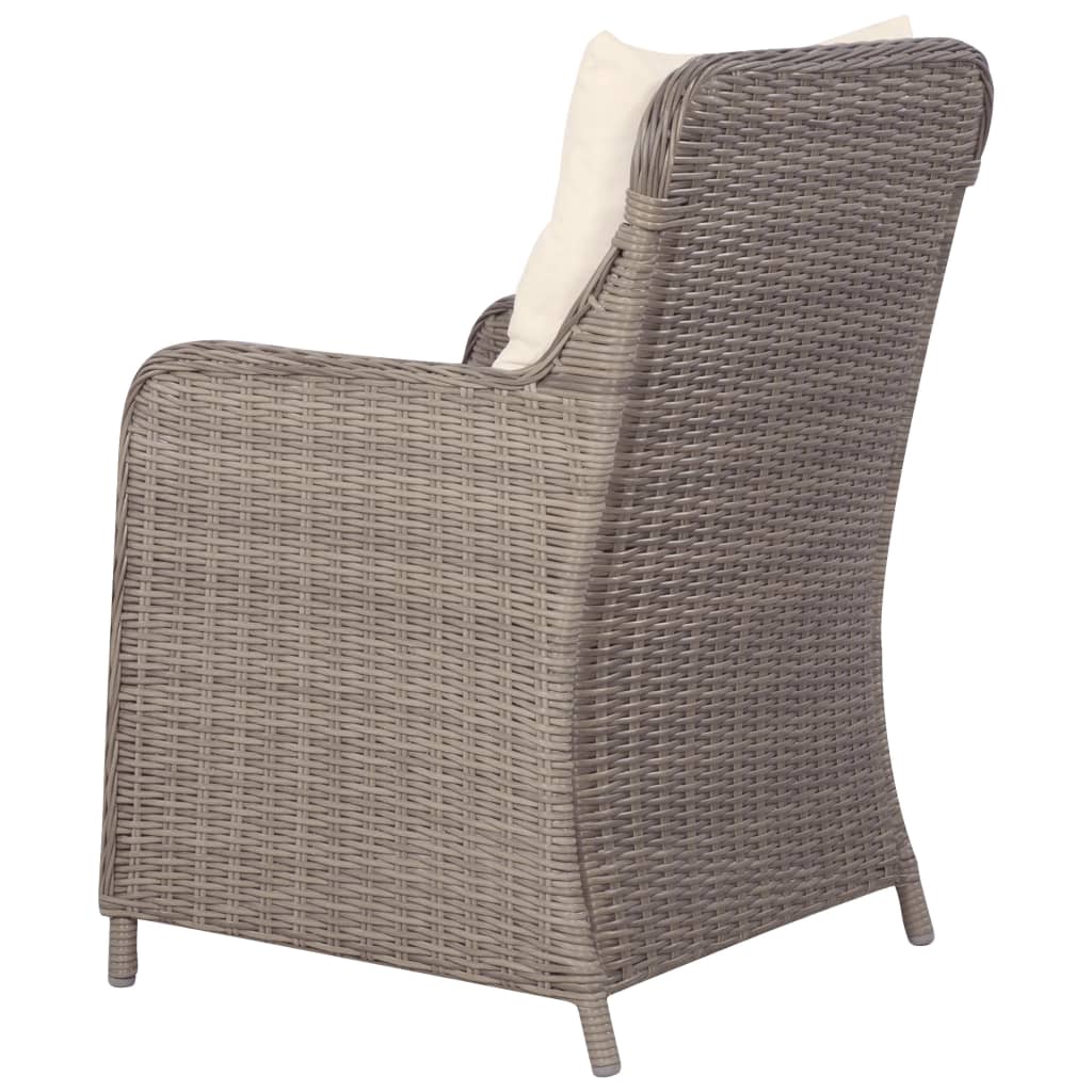 Tuinstoelen 2 st met kussens poly rattan bruin is nu te koop bij PeponiXL, paradijselijk wonen!