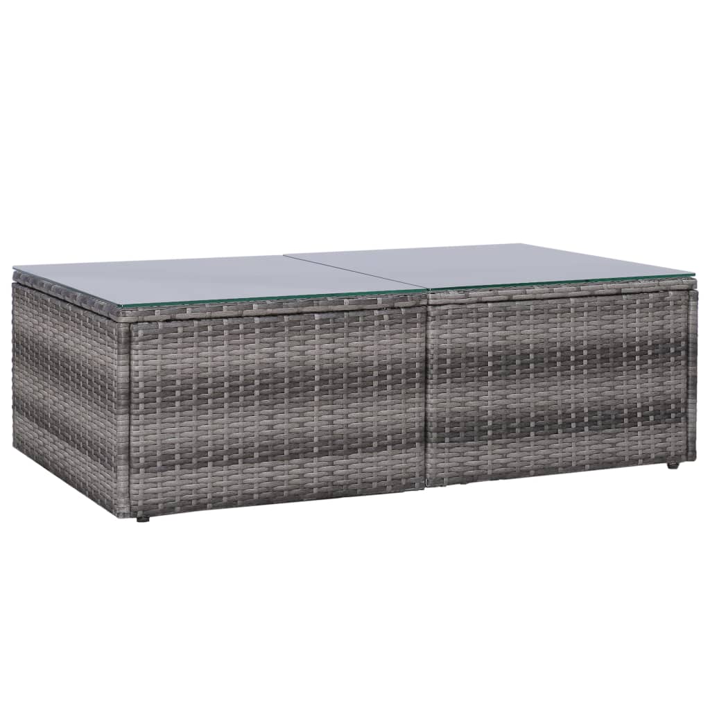 8-delige Loungeset met kussens poly rattan grijs is nu te koop bij PeponiXL, paradijselijk wonen!