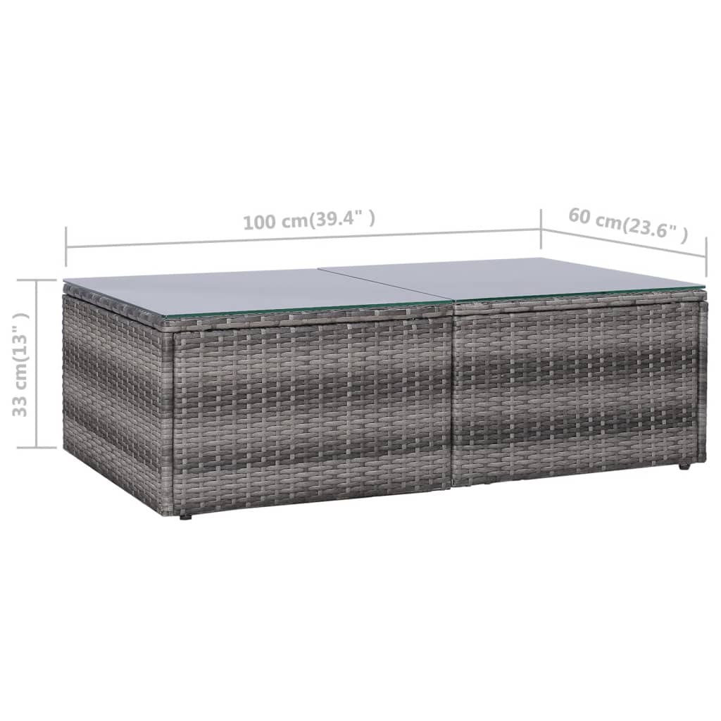 8-delige Loungeset met kussens poly rattan grijs is nu te koop bij PeponiXL, paradijselijk wonen!