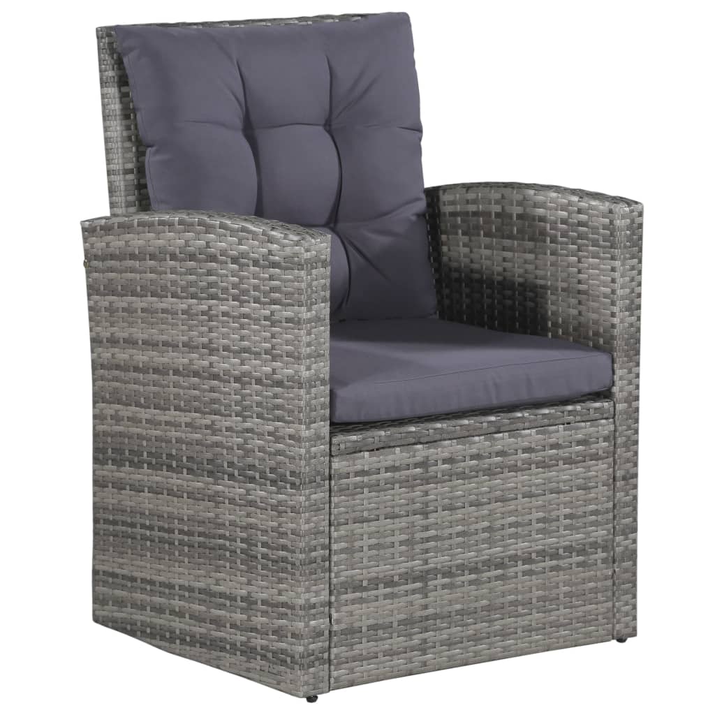 6-delige Loungeset met kussens poly rattan grijs is nu te koop bij PeponiXL, paradijselijk wonen!