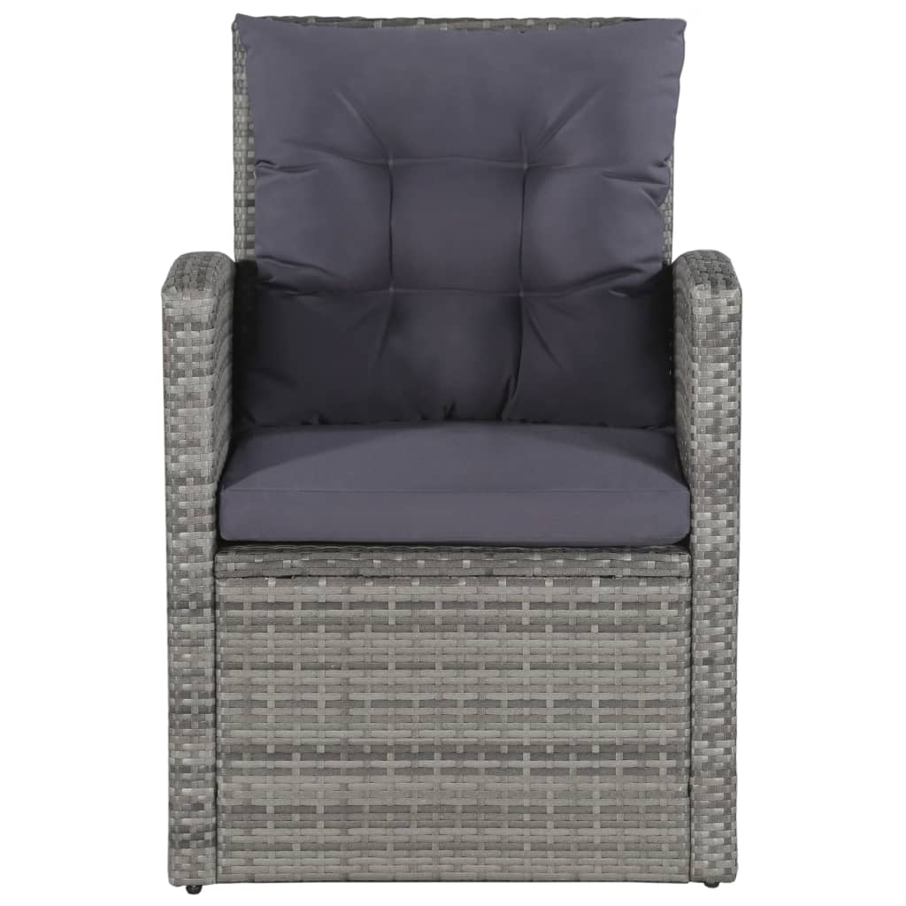 6-delige Loungeset met kussens poly rattan grijs is nu te koop bij PeponiXL, paradijselijk wonen!