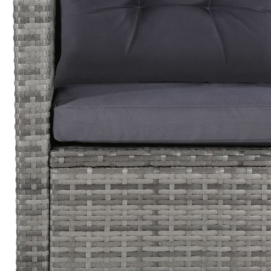 6-delige Loungeset met kussens poly rattan grijs is nu te koop bij PeponiXL, paradijselijk wonen!