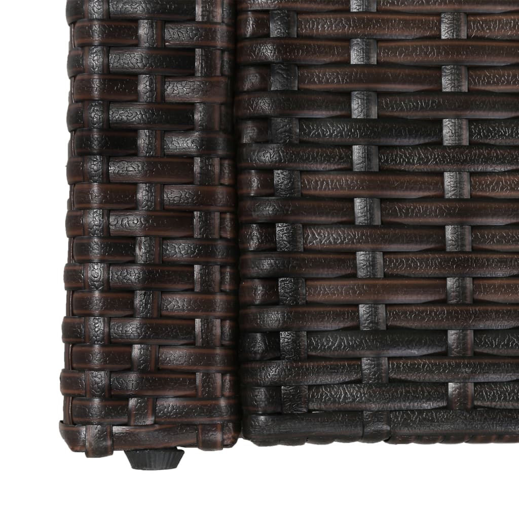 5-delige Loungeset met kussens poly rattan bruin is nu te koop bij PeponiXL, paradijselijk wonen!