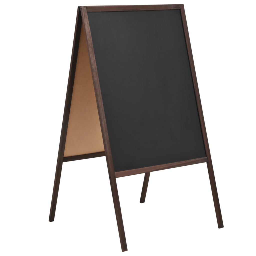 Krijtbord dubbelzijdig vrijstaand 60x80 cm cederhout is nu te koop bij PeponiXL, paradijselijk wonen!