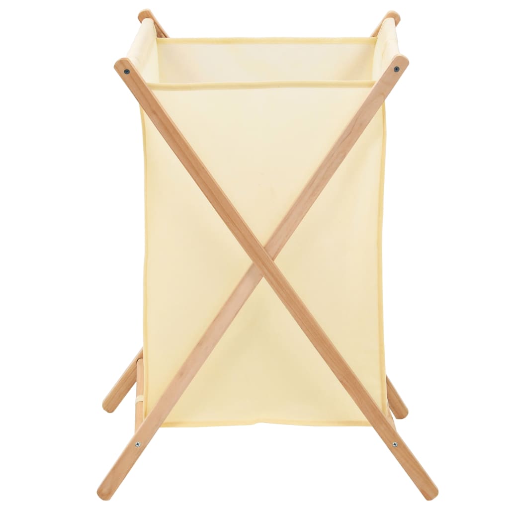 Wasmand 42x41x64 cm cederhout en stof beige is nu te koop bij PeponiXL, paradijselijk wonen!