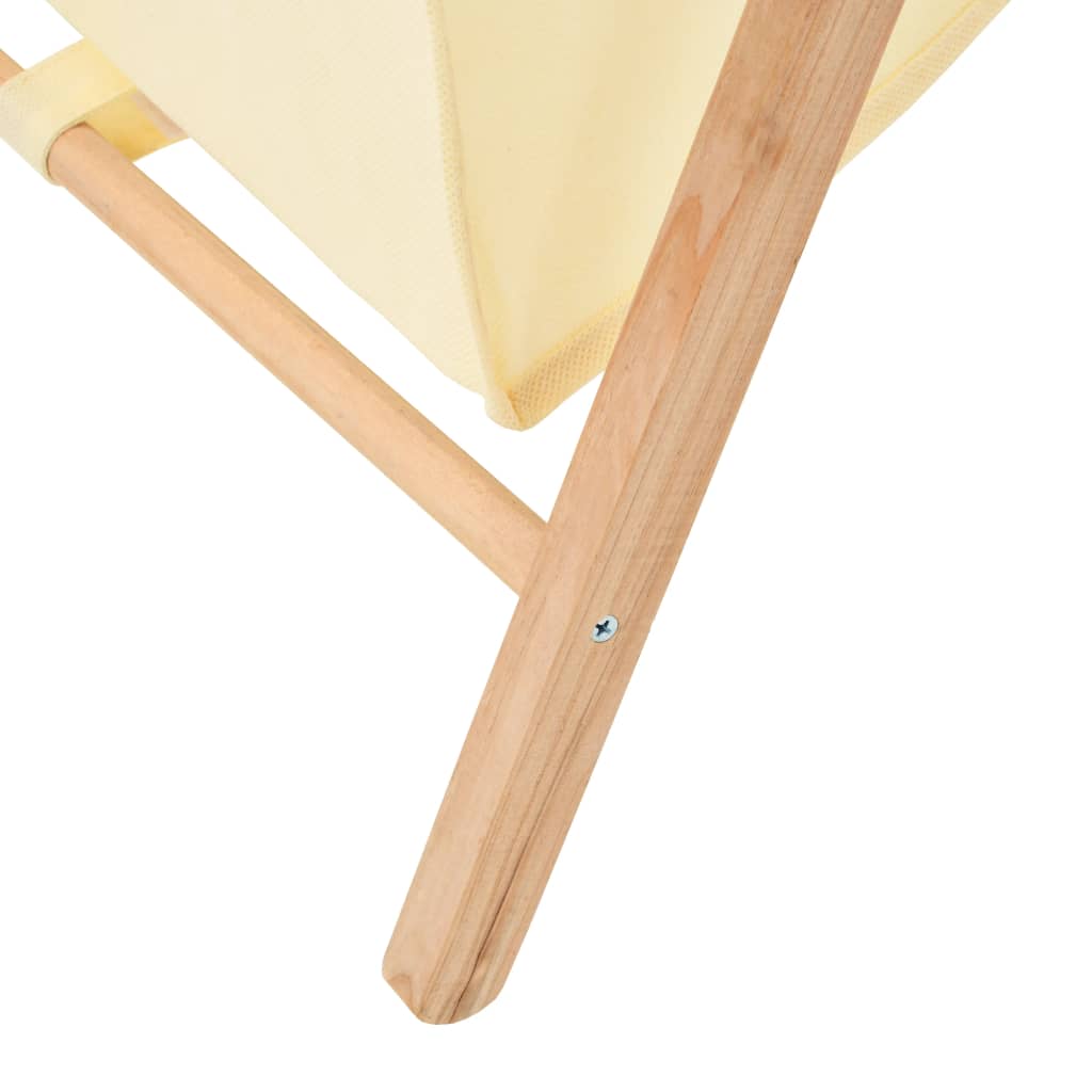 Wasmand 42x41x64 cm cederhout en stof beige is nu te koop bij PeponiXL, paradijselijk wonen!