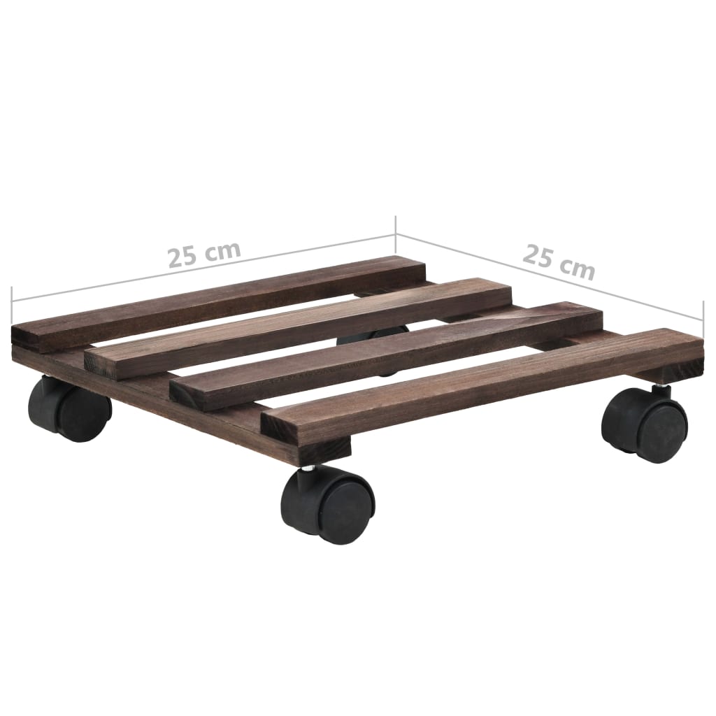 Plantenrollers 4 st 25x25 cm cederhout is nu te koop bij PeponiXL, paradijselijk wonen!