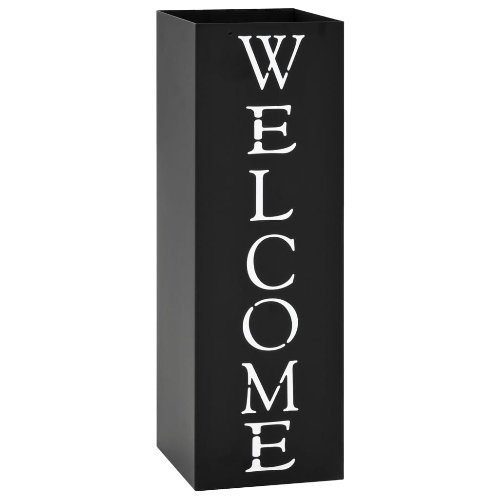 Parapluhouder Welcome staal zwart is nu te koop bij PeponiXL, paradijselijk wonen!