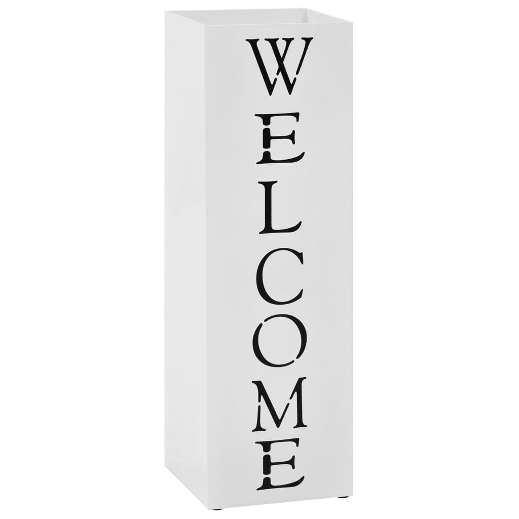 Parapluhouder Welcome staal wit is nu te koop bij PeponiXL, paradijselijk wonen!
