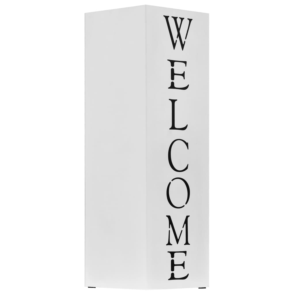 Parapluhouder Welcome staal wit is nu te koop bij PeponiXL, paradijselijk wonen!
