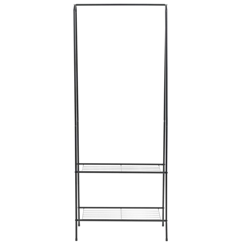 Kledingrek 59x35x150 cm zwart is nu te koop bij PeponiXL, paradijselijk wonen!