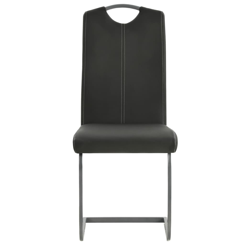 Eetkamerstoelen 4 st kunstleer grijs is nu te koop bij PeponiXL, paradijselijk wonen!