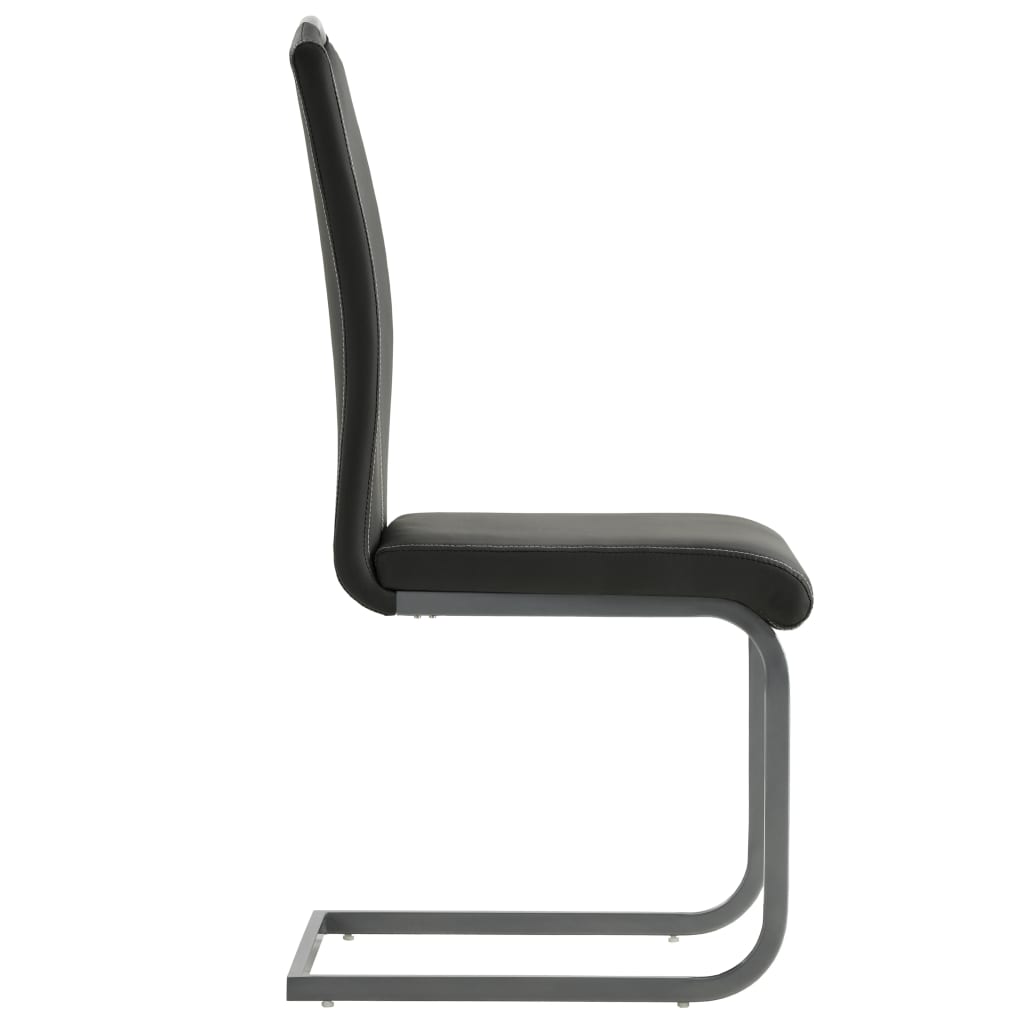 Eetkamerstoelen 4 st kunstleer grijs is nu te koop bij PeponiXL, paradijselijk wonen!