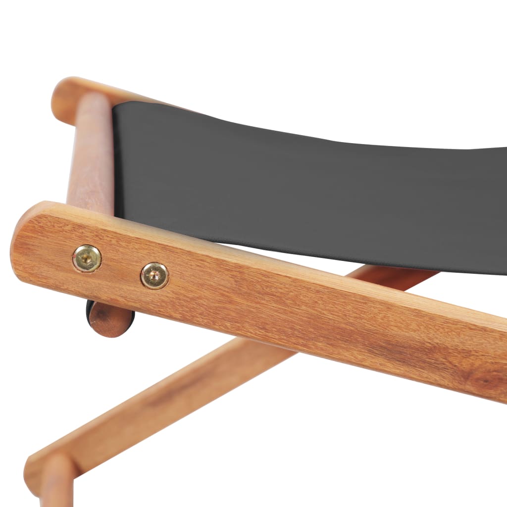 Strandstoel inklapbaar stof en houten frame grijs is nu te koop bij PeponiXL, paradijselijk wonen!