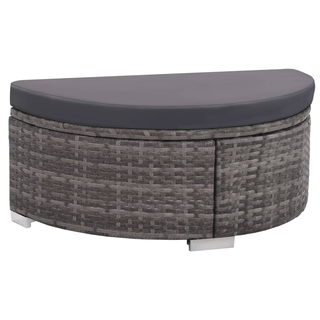 8-delige Loungeset met kussens poly rattan grijs is nu te koop bij PeponiXL, paradijselijk wonen!