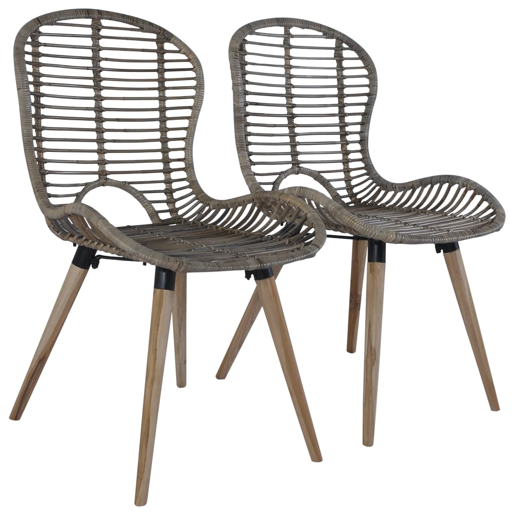 Eetkamerstoelen 4 st natuurlijk rattan bruin is nu te koop bij PeponiXL, paradijselijk wonen!