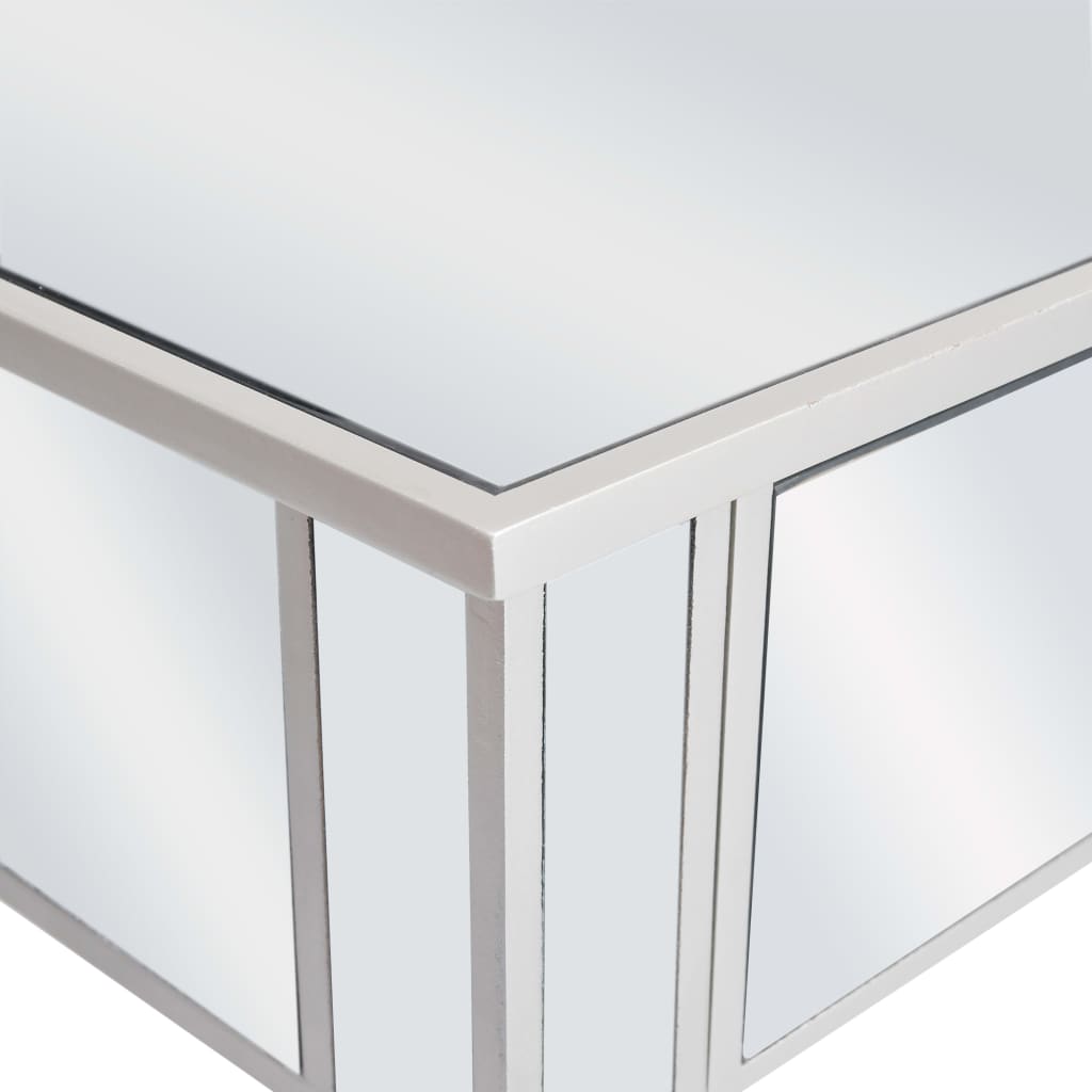 Kaptafel gespiegeld met kruk MDF en glas is nu te koop bij PeponiXL, paradijselijk wonen!