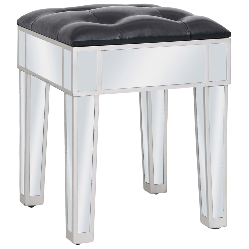 Kaptafel gespiegeld met kruk MDF en glas is nu te koop bij PeponiXL, paradijselijk wonen!