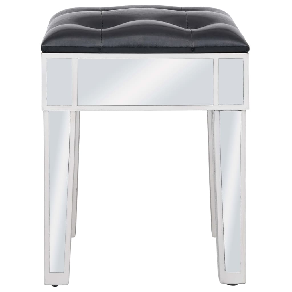 Kaptafel gespiegeld met kruk MDF en glas is nu te koop bij PeponiXL, paradijselijk wonen!