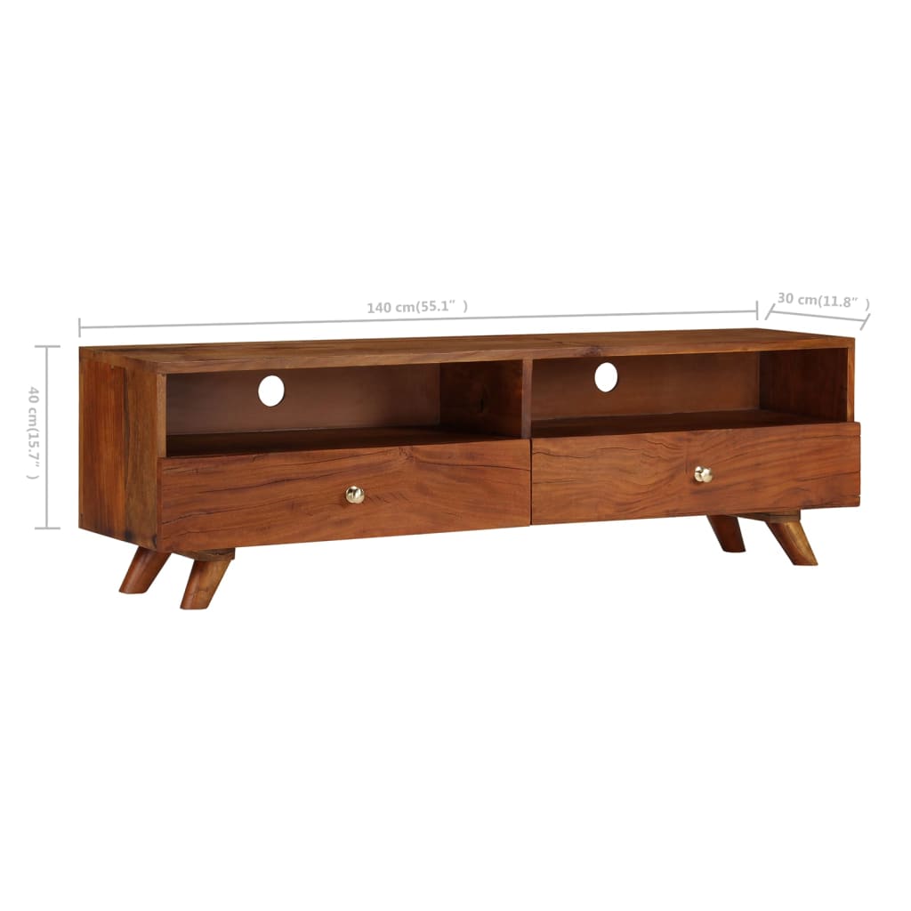 Tv-meubel 140x30x40 cm massief gerecycled hout is nu te koop bij PeponiXL, paradijselijk wonen!