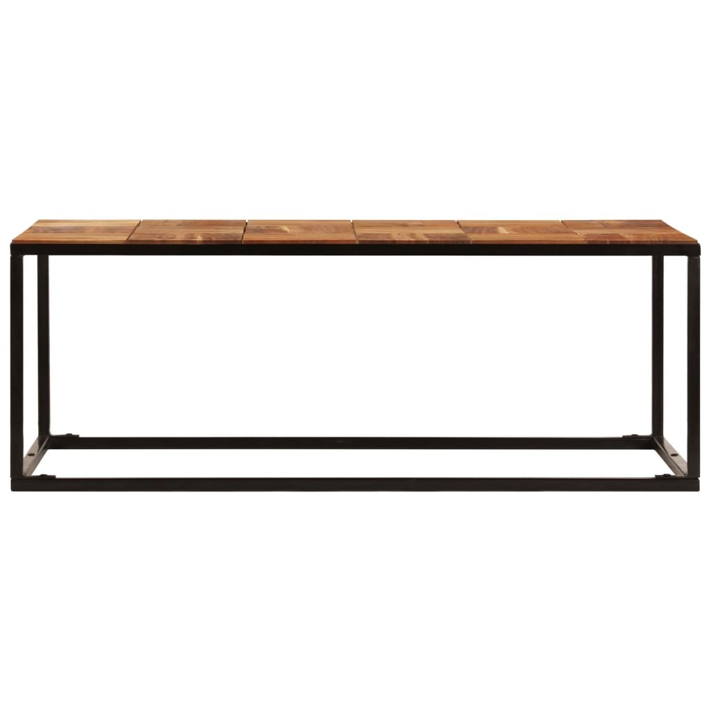 Salontafel 110x60x40 cm massief acaciahout en staal is nu te koop bij PeponiXL, paradijselijk wonen!