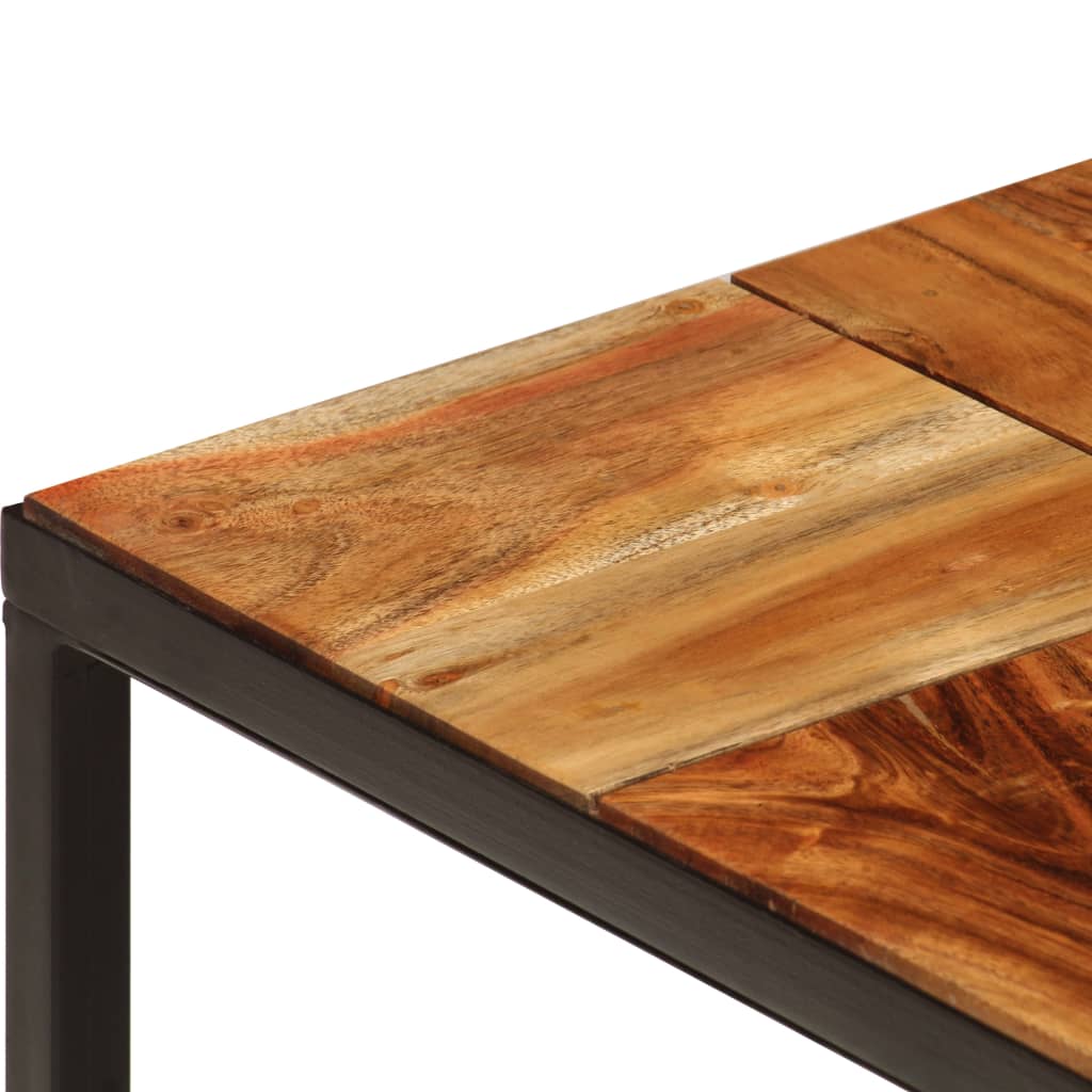 Salontafel 110x60x40 cm massief acaciahout en staal is nu te koop bij PeponiXL, paradijselijk wonen!