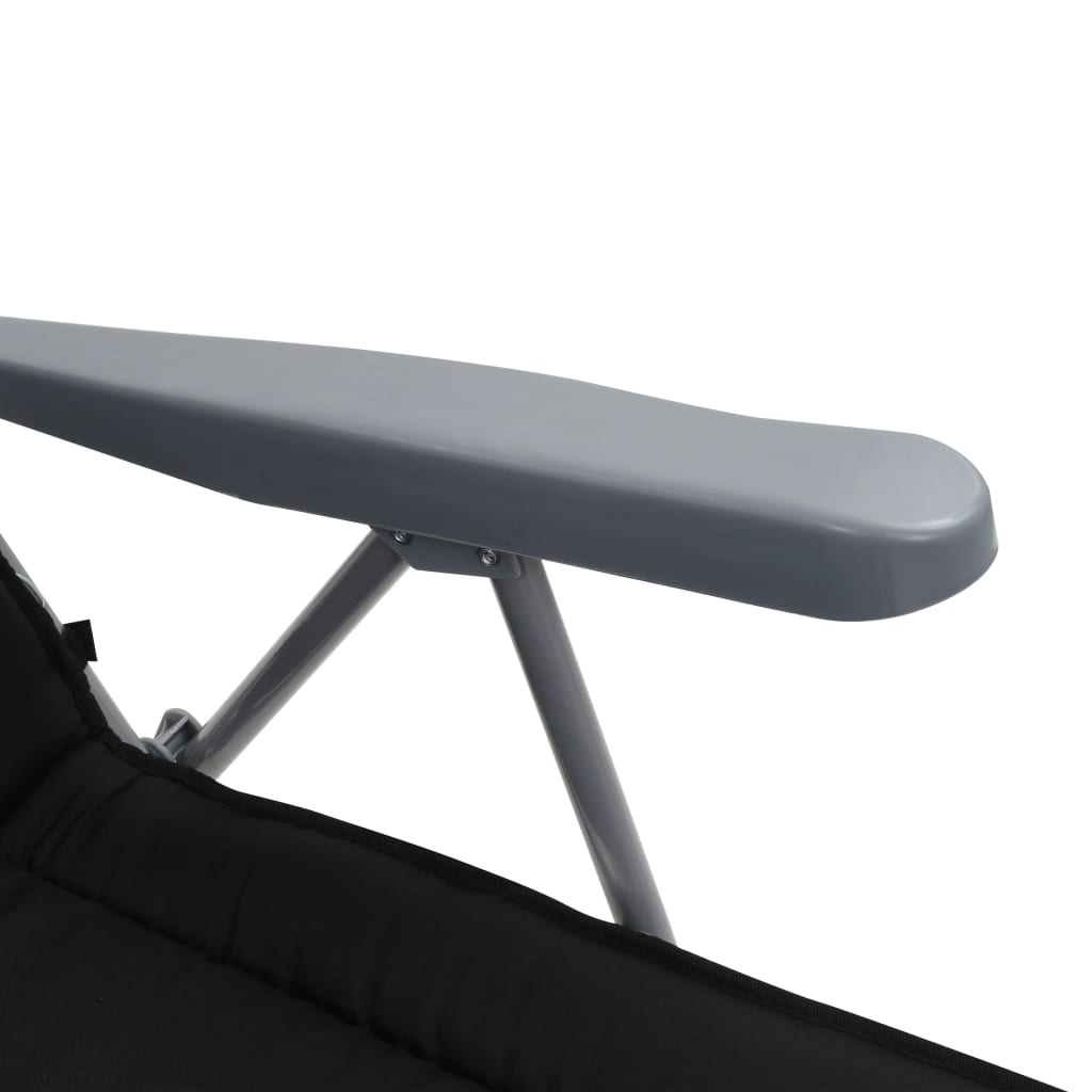 Tuinstoelen met kussen inklapbaar 2 st zwart is nu te koop bij PeponiXL, paradijselijk wonen!