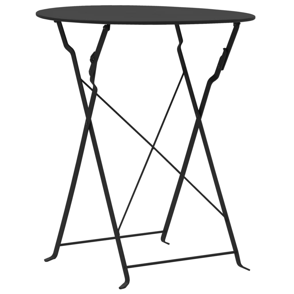 3-delige Bistroset staal zwart is nu te koop bij PeponiXL, paradijselijk wonen!