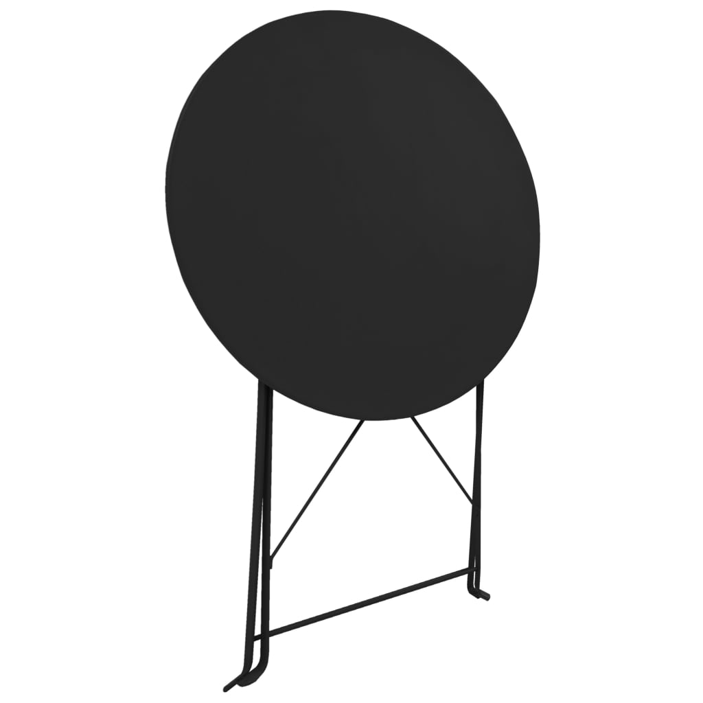 3-delige Bistroset staal zwart is nu te koop bij PeponiXL, paradijselijk wonen!