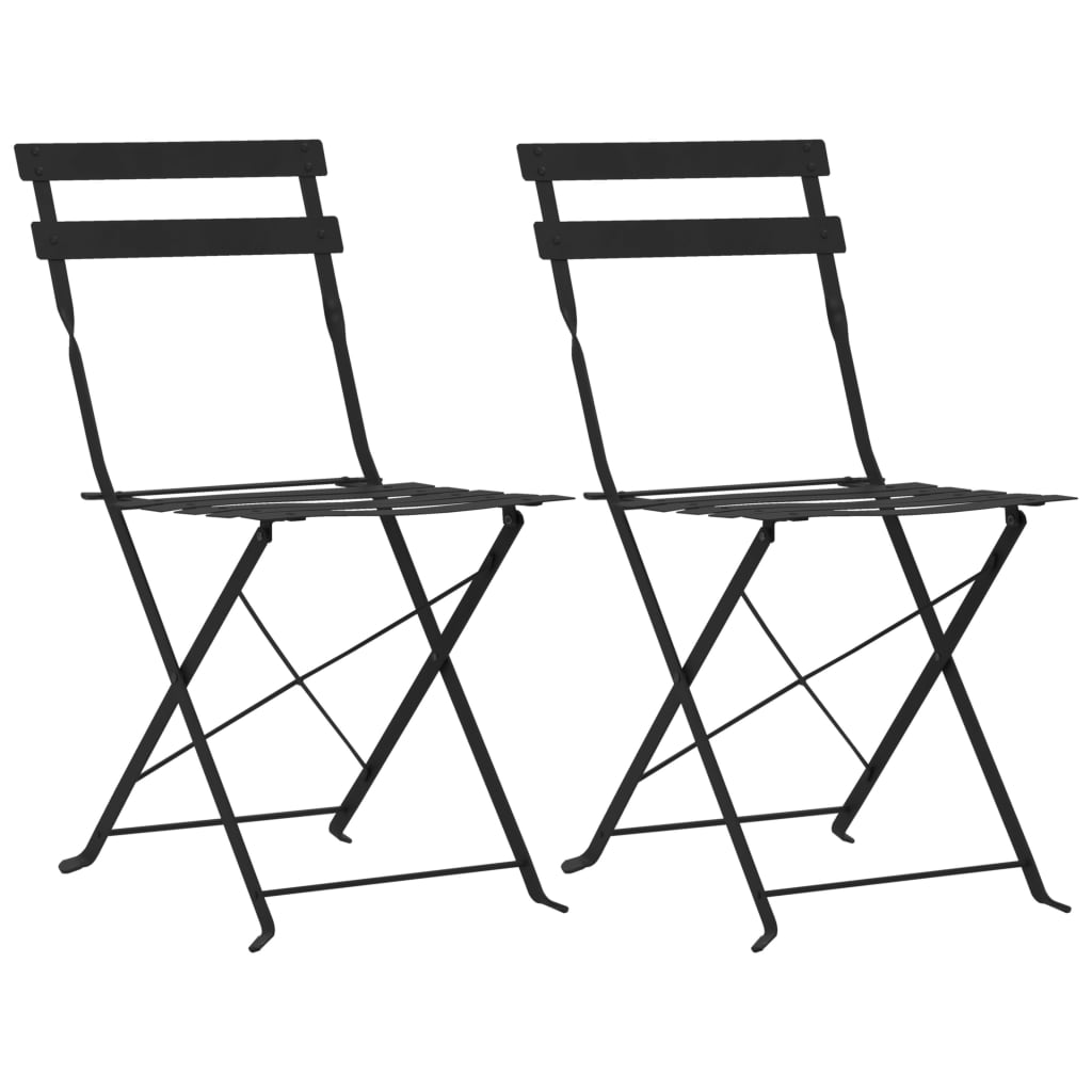 3-delige Bistroset staal zwart is nu te koop bij PeponiXL, paradijselijk wonen!